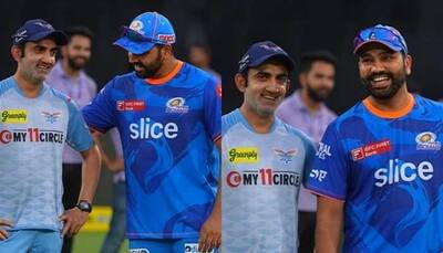 Watch: Rohit Sharma And Gautam Gambhir Radiate Pure Joy Before LSG-MI Showdown