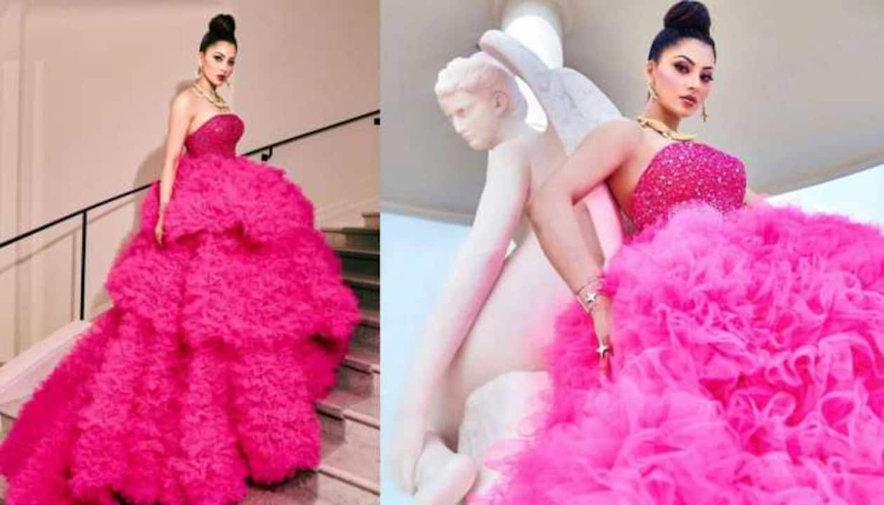 Cannes Film Festival 2023: Urvashi Rautela Wears Pop Pink Tulle Gown With Statement Crocodile Jewelry - Watch | People News | Zee News