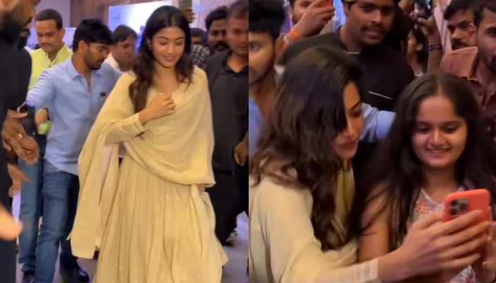 Rashmika Mandanna Clicks Selfie With Young Fan In Hyderabad, Her Sweet Gesture Wins Netizens Hearts- Watch