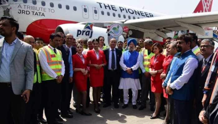AirAsia Completes Pune-Delhi Flight With Sustainable Fuel, Hardeep Puri Receives Passengers