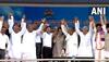Karnataka Oath Ceremony Turns Into Show Of Strength For Opposition Parties