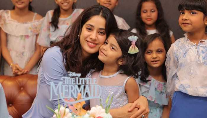 Janhvi Kapoor Celebrates &#039;The Little Mermaid&#039; With Little Princesses, Looks Magnificent as Ariel