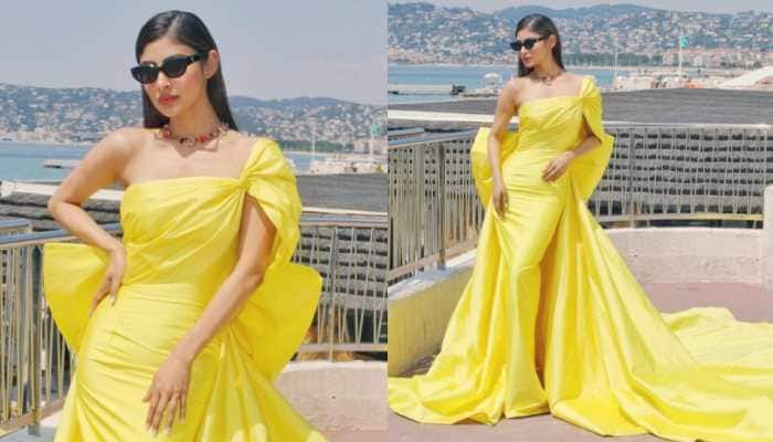 Mouni Roy Slays In Extraordinary Yellow Gown At Her Cannes Debut | People  News | Zee News