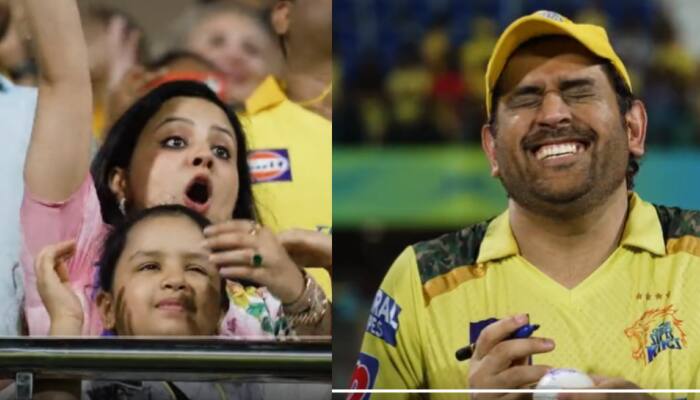 Watch: Sakshi Dhoni, Ziva&#039;s Priceless REACTION To MS Dhoni&#039;s CSK Qualifying For IPL 2023 Final Goes Viral