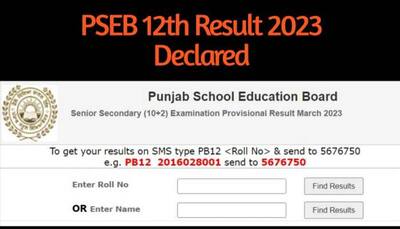 pseb.ac.in PSEB 12th Result 2023 Declared, Direct Link Activated For Punjab Board Class 12th Scorecard