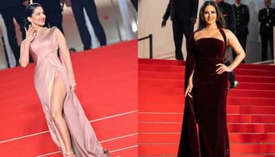 Decoding Sunny Leone's Cannes 2023 Red Carpet Looks - From Thigh-High Slit Gown To Bold Velvets