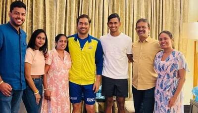 IPL 2023: MS Dhoni Meets Matheesha Pathirana’s Family In Chennai Ahead Of Final, Pics Go Viral