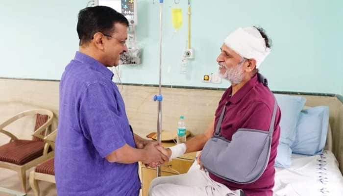 CM Kejriwal Meets &#039;Brave Man&#039; Satyendar Jain In Hospital