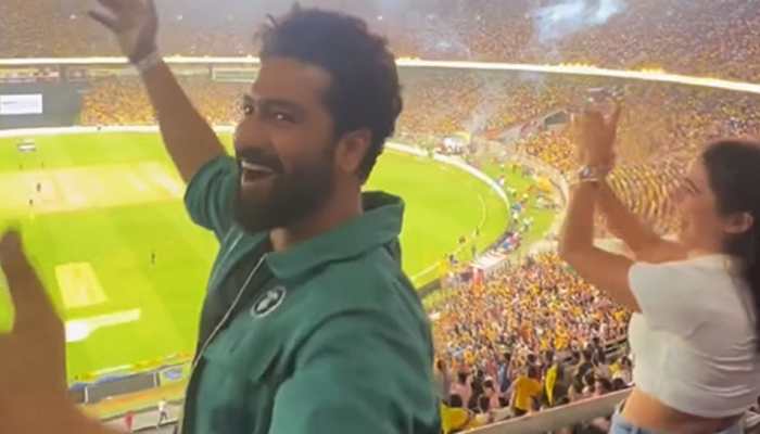 Sara Ali Khan, Vicky Kaushal React In Disbelief At Stadium After Chennai Super Kings Lifts IPL 2023 Trophy, Watch Video