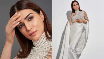 Kriti Sanon Exudes Elegance In Stunning White Saree, Pearl Blouse - Pics Inside