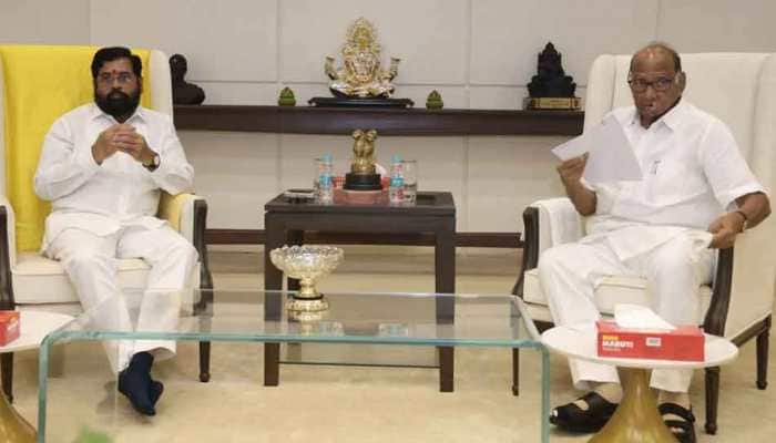 Uddhav Thackeray Abroad On Holidays, Sharad Pawar Meets Maharashtra CM Eknath Shinde In Mumbai
