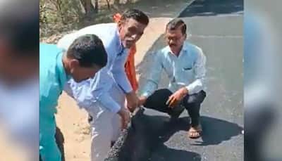 Maharashtra Villagers Lift ‘Carpet Road’ With Bare Hands To Expose Shoddy Work