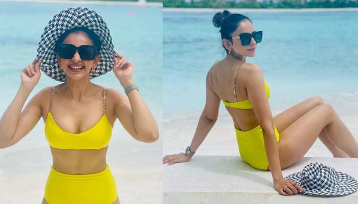 Rakul Preet&#039;s All Chirpy And Happy In A Yellow Bikini From Her Maldives Vacay - Check Her Unseen Pics