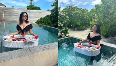 Sunny Leone Teases Pool Pics With Floating Breakfast From Her Maldives Vacay 