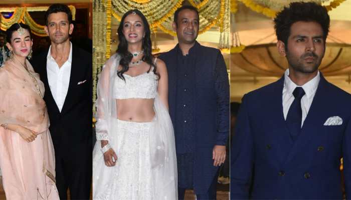 Madhu Mantena-Ira Trivedi's Wedding Reception: Hrithik Roshan-Saba Azad, Kartik Aaryan, Alaya F Attend 