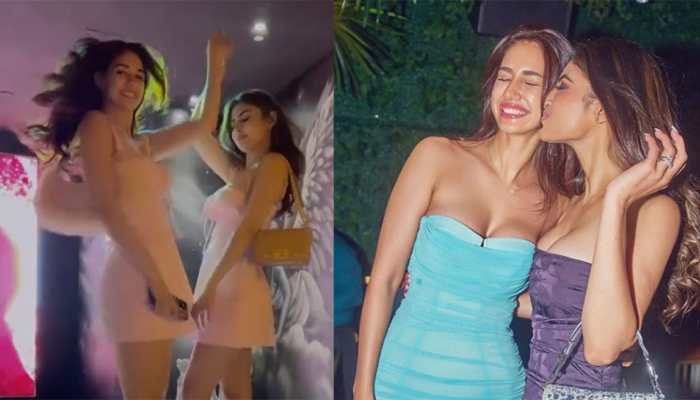 Disha Patani Twins With BFF Mouni Roy In Pink Dress On Birthday, Divas Shake Leg Together In Cute Video