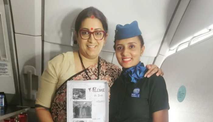 Union Minister Smriti Irani Shares Appreciation Post For IndiGo Cabin Crew: Check Pictures