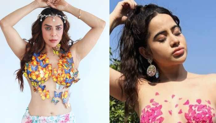 Nikita Rawal Takes Fashion Inspo From Uorfi Jawed, Uplifts The Bold Look Game With Butterfly Top