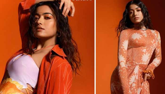 Rashmika Mandanna Turns Grazia Cover Girl Looking Sensational In A Sexy Tangerine Boss Lady Jumpsuit Attire - PICS