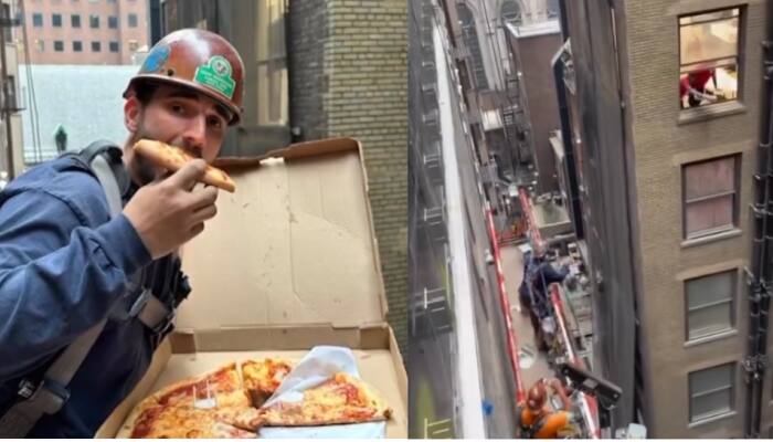 Internet Impressed With This Perfect &#039;Toss And Catch&#039; Pizza Delivery Service