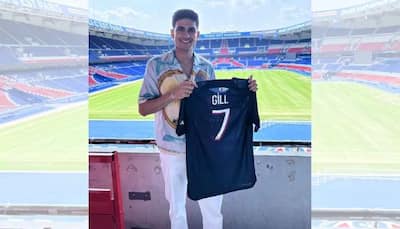 Shubman Gill At PSG: India's Rising Cricket Star Receives Jersey From Lionel Messi's Former Club