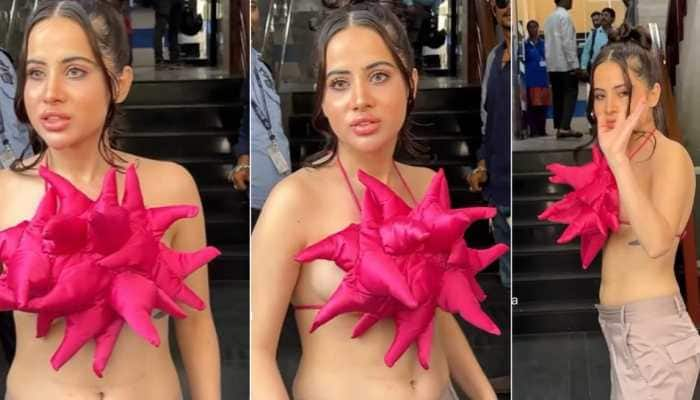 Viral Video: Urfi Javed Stuns In Bold Pink Bralette, Netizens Call Her &#039;Dragon Queen&#039;