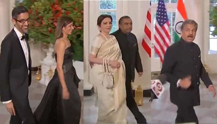 PM Modi In US: Mukesh Ambani, Sundar Pichai, Tim Cook, Other Corporate Leaders, Lawmakers Attend State Dinner