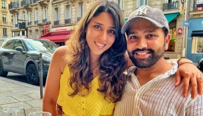 Rohit Sharma with wife Ritika Sajdeh in Paris. (Source: Instagram)