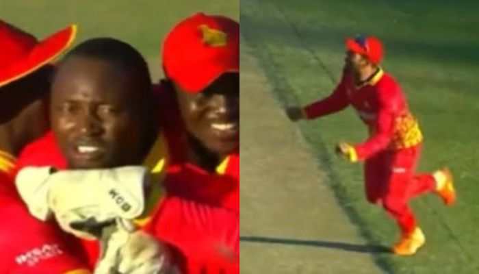 Zimbabwe Players Wild Celebration After Beating West Indies In Odi 