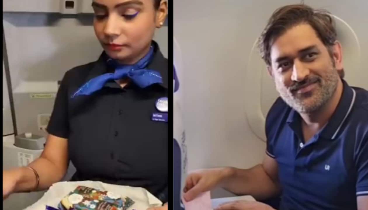 Watch: Air-Hostess Offers MS Dhoni Gifts But CSK Captain Picks Only THIS  One, Video Goes Viral | Cricket News | Zee News