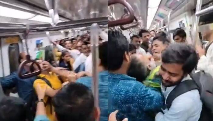 Watch: Punches, Kicks Fly After Fight Breaks Out Between 2 Men In Delhi Metro, DMRC Says 'Conduct Yourself'