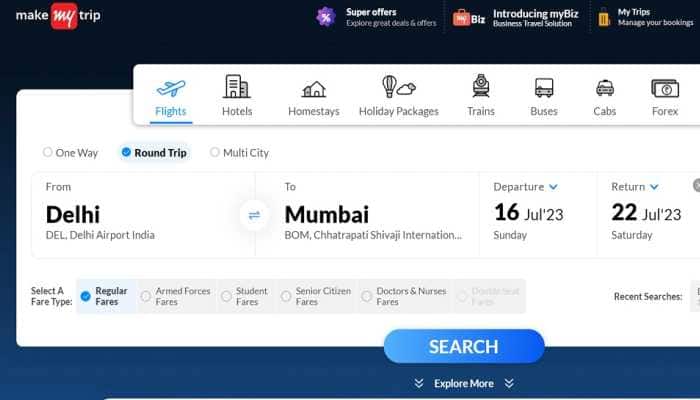MakeMyTrip Launches New Feature To Look For Most Economical Flight Airfare