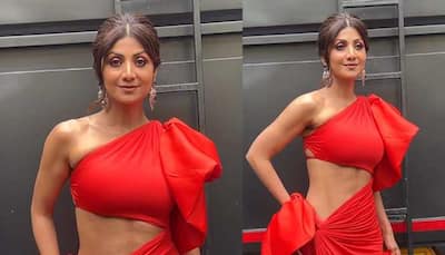 Shilpa Shetty Stuns In Cut-Out Red Dress, Flaunts Abs Thigh-High Slit Dress At 48