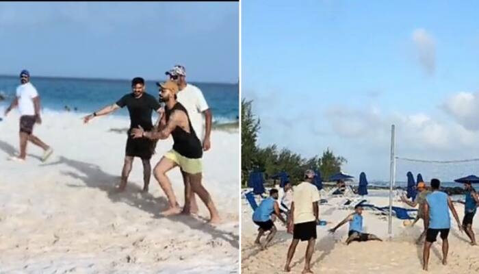 Watch: Virat Kohli And Team India Players Enjoy Beach Volleyball Session Ahead Of 1st Test Vs West Indies