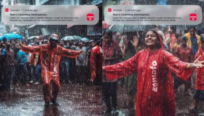 AI-Generated Images Of Zomato Delivery Persons Dancing In Rain Go Viral, Creator Says &#039;Dil Se Khushi Hogi&#039;