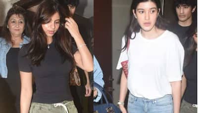 Suhana Khan Spotted On Movie Night With Bestie Shanaya Kapoor, Her Brother Jahaan - Watch