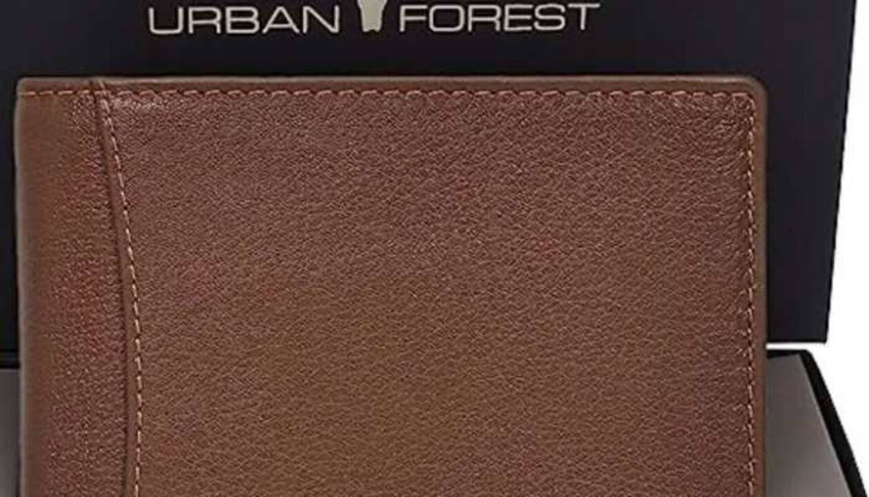 Urban Forest Men Blue Genuine Leather Wallet