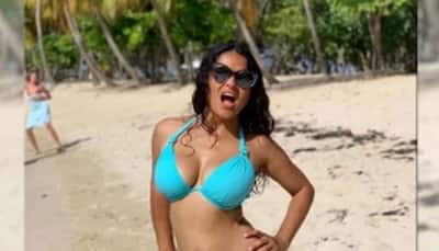 Salma Hayek Teases Hot New Bikini Video, Admits She 'Hates' Exercising - Watch