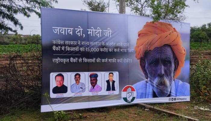 Ahead Of PM Modi&#039;s Visit To Bikaner, &#039;Jawab Do Modi Ji&#039; Hoardings By Congress Grab Eyeballs