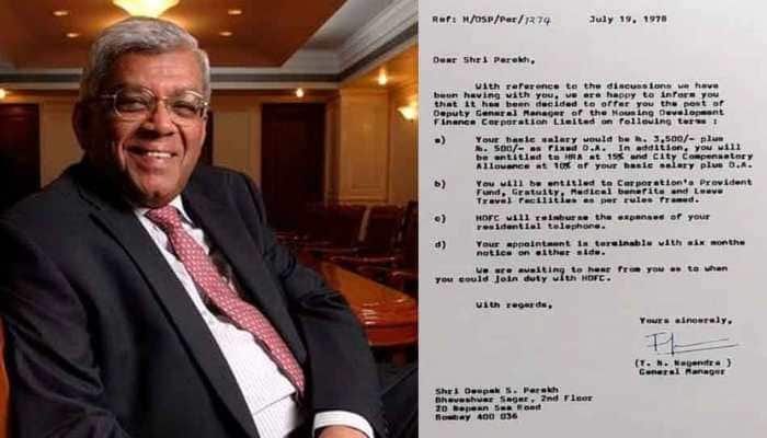 Former HDFC Chairman Deepak Parekh&#039;s 1978 Job Offer Letter Goes Viral; Do You Know What Was His Salary 45 Years Ago?