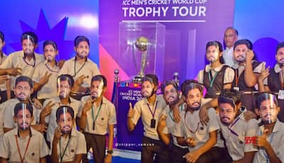 School Students Wear Sanju Samson Masks, Pose With World Cup Trophy; Dinesh Karthik Has An Epic Reaction