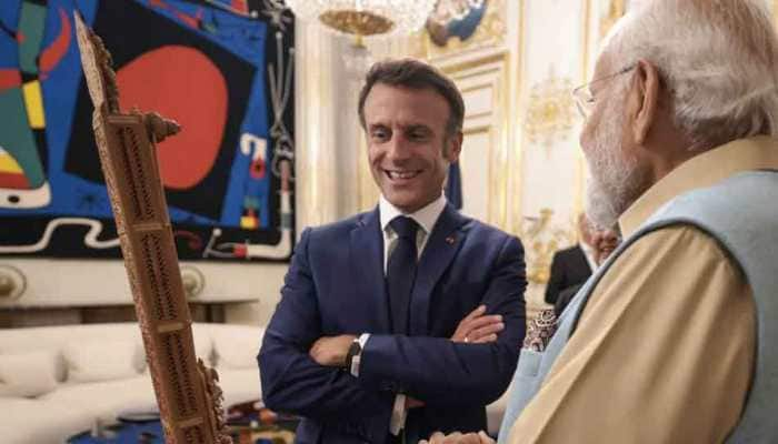 Sandalwood Sitar For Macron, Pochampally Silk For His Wife: PM Modi&#039;s Gift To French President