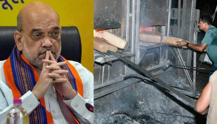 Drugs Worth Rs 2,378 Crore Destroyed In Presence Of Amit Shah, PM Modi Hails &#039;Historic Milestone&#039;