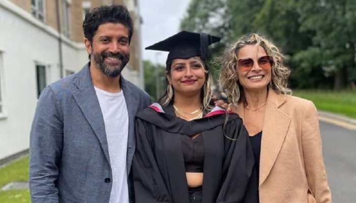 Farhan Akhtar Drops Pics With Shibani Dandekar, Ex-Wife Adhuna As All Attend Daughter Shakya&#039;s Graduation