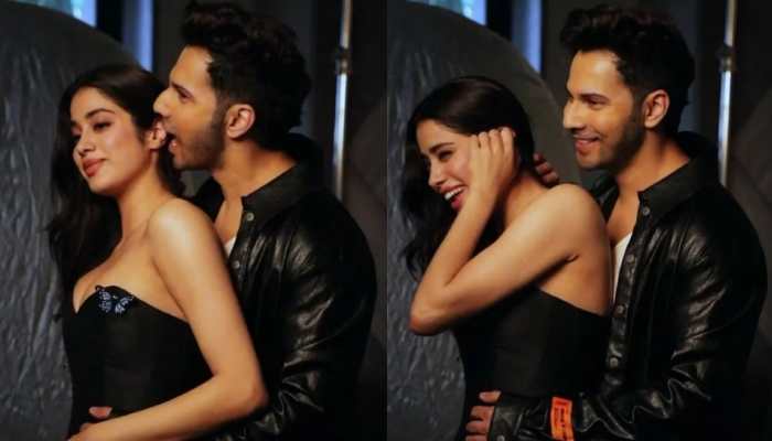 Varun Dhawan Gets Brutally Trolled For Biting 'Bawaal' Co-star Janhvi Kapoor's Ear In Viral Pics