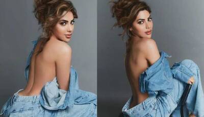 Nikki Tamboli Goes Topless With Denim Shirt Wrapped Tightly, Shows Off Her Seductive Side - Watch