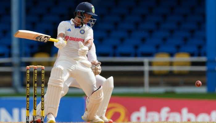 Team India wicketkeeper Ishan Kishan scored his maiden Test fifty off only 33 balls on Day 4 of the 2nd Test between India and West Indies. Kishan with a strike-rate of 152.94 had the third highest strike-rate by a wicketkeeper after Adam Gilchrist and Rishabh Pant in a Test innings. (Photo: AP)
