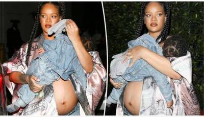 Pregnant Rihanna Looks Mighty, Shows Off Baby Bump With Son At Dinner