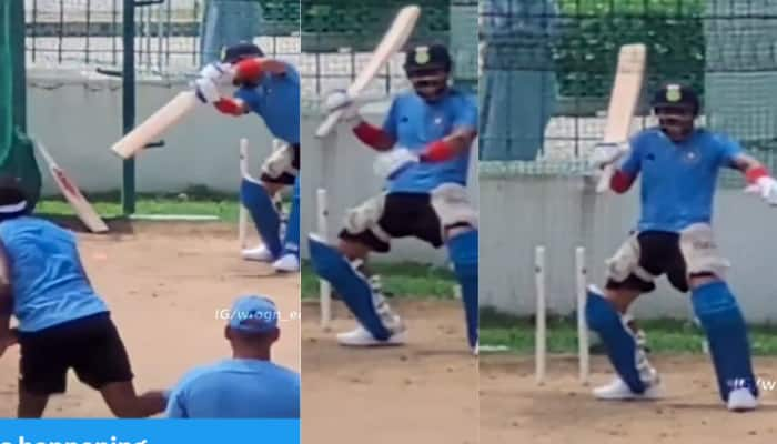 WATCH: Virat Kohli&#039;s Animated Celebration After Hitting Hardik Pandya For Four In Nets Goes Viral