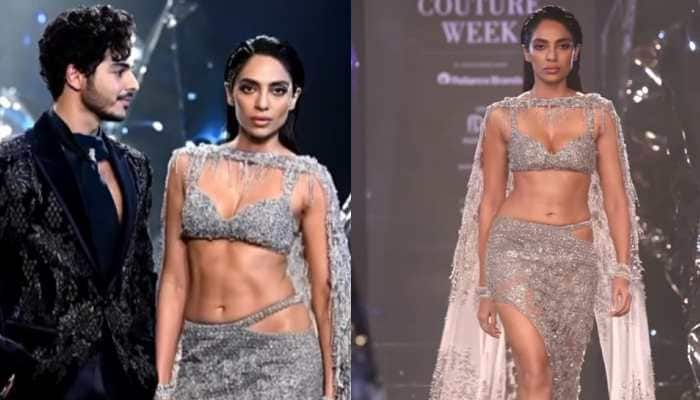 Sobhita Dhulipala Turns Heads In Silver Thigh-High Slit Ensemble As She Walks The Ramp With Ishaan Khatter - Watch